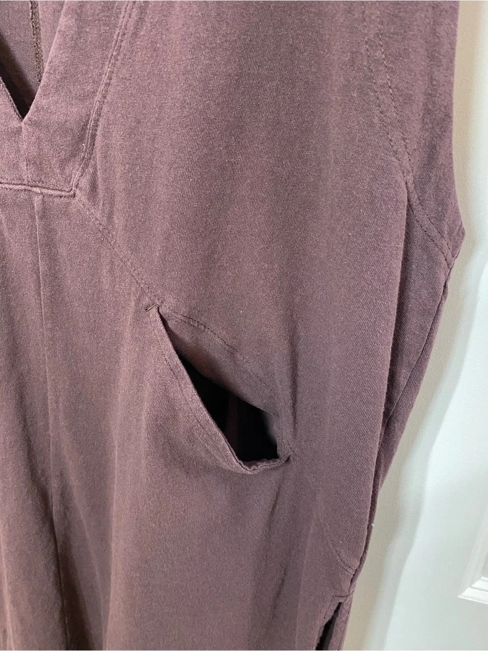Free People V-Neck Sleeveless Tunic in Plum